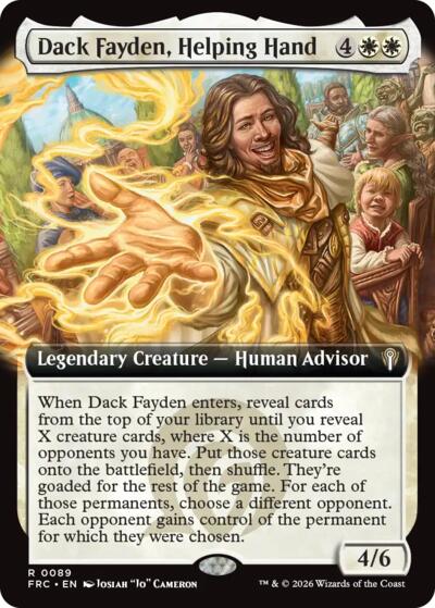 Dack Fayden, Helping Hand (Extended Art) (Commander: Reality Fracture) Light Play