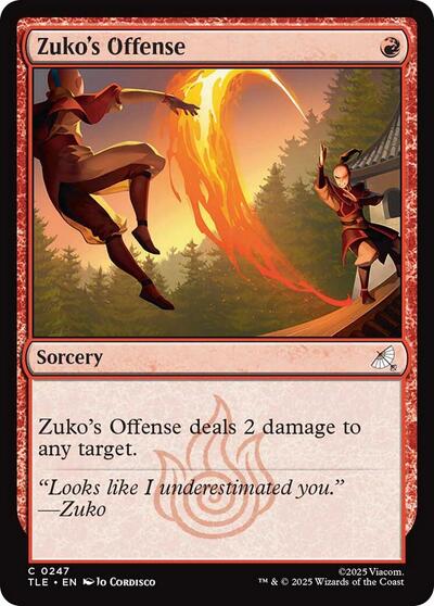 Zuko's Offense (Avatar: The Last Airbender: Eternal-Legal) Light Play Foil