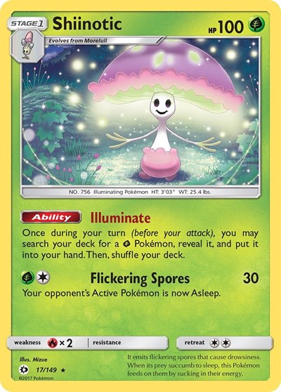 Shiinotic (SM Base Set) Medium Play Holofoil