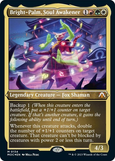 Bright-Palm, Soul Awakener (Display Commander) - Thick Stock (Commander: March of the Machine) Light Play Foil