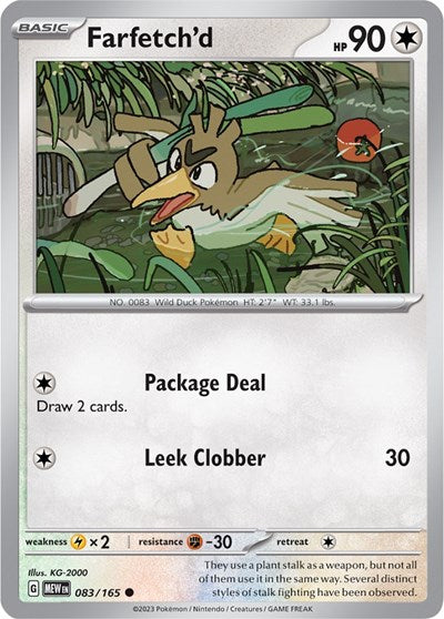 Farfetch'd (Scarlet and Violet: 151) Light Play Reverse Holofoil