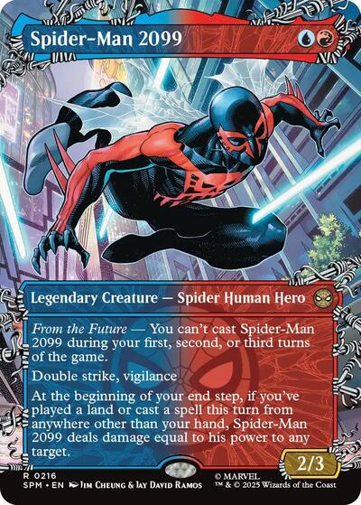 Spider-Man 2099 (0216) (Borderless) (Marvel's Spider-Man) Light Play