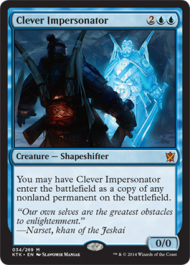 Clever Impersonator (Khans of Tarkir) Light Play
