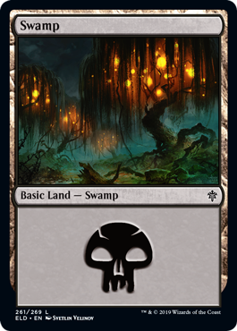 Swamp (261) (Throne of Eldraine) Light Play