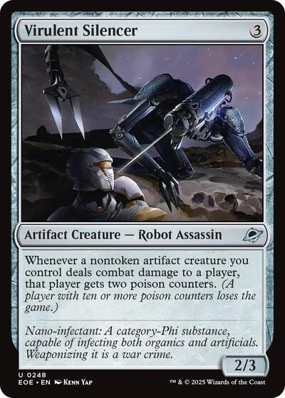 Virulent Silencer (Edge of Eternities) Light Play Foil