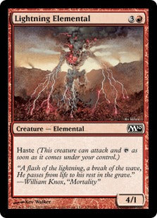 Lightning Elemental (Magic 2010 Core Set) Light Play