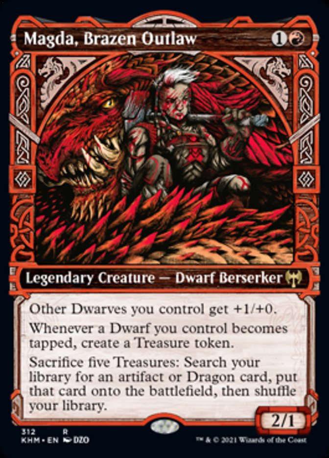 Magda, Brazen Outlaw (Showcase) (Kaldheim) Light Play Foil
