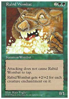 Rabid Wombat (5th Edition) Light Play
