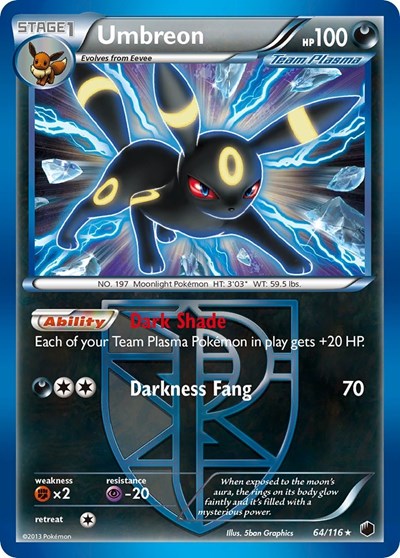 Umbreon (Team Plasma) (Plasma Freeze) Light Play