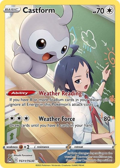 Castform (SWSH11: Lost Origin Trainer Gallery) Light Play Holofoil