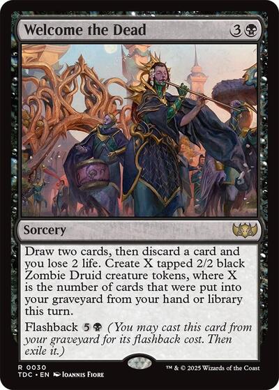 Welcome the Dead (Commander: Tarkir: Dragonstorm) Light Play
