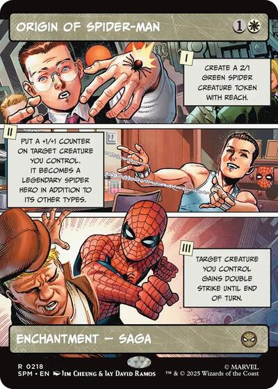Origin of Spider-Man (Borderless) (Marvel's Spider-Man) Near Mint Foil