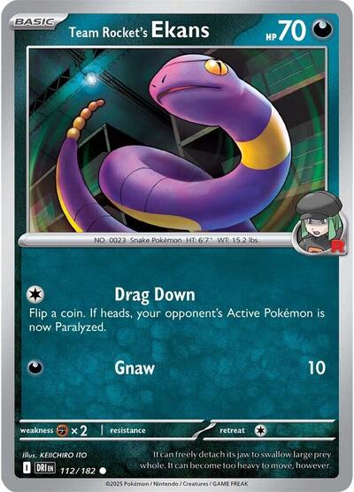 Team Rocket's Ekans (SV10: Destined Rivals) Light Play
