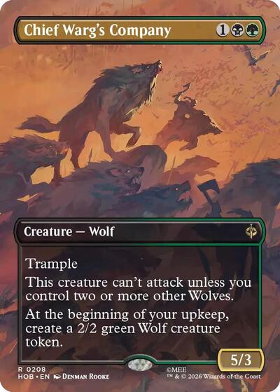 Chief Warg's Company (Borderless) (The Hobbit) Light Play
