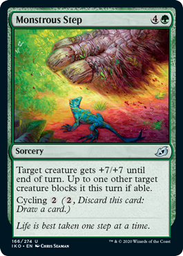 Monstrous Step (Ikoria: Lair of Behemoths) Light Play Foil