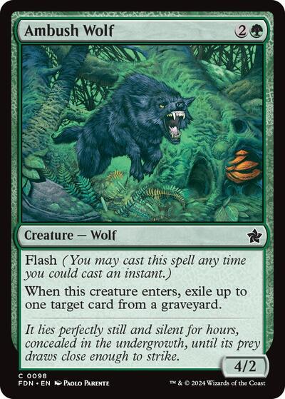 Ambush Wolf (Foundations) Light Play Foil