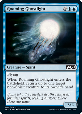 Roaming Ghostlight (Magic 2021 Core Set) Light Play