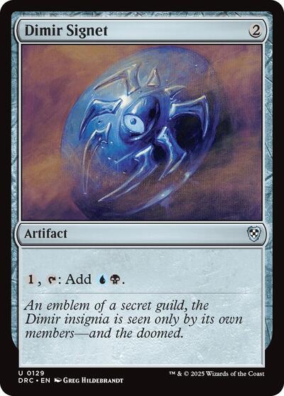 Dimir Signet (Commander: Aetherdrift) Light Play