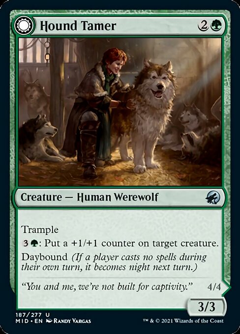 Hound Tamer / Untamed Pup (Innistrad: Midnight Hunt) Light Play