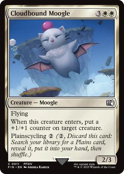 Cloudbound Moogle (Universes Beyond: FINAL FANTASY) Light Play Foil