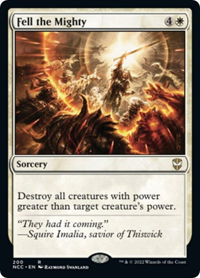 Fell the Mighty (Commander: Streets of New Capenna) Light Play