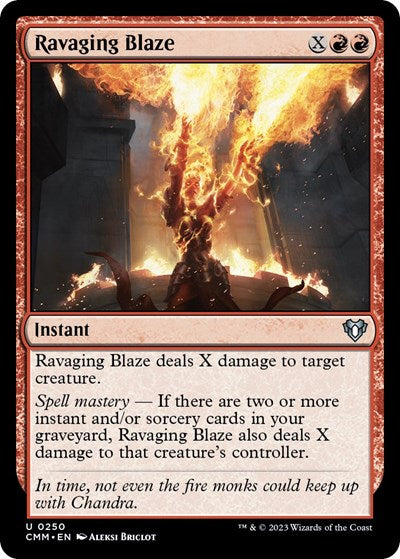 Ravaging Blaze (Commander Masters) Light Play Foil