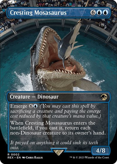 Cresting Mosasaurus (Borderless) (Universes Beyond: Jurassic World Collection) Light Play