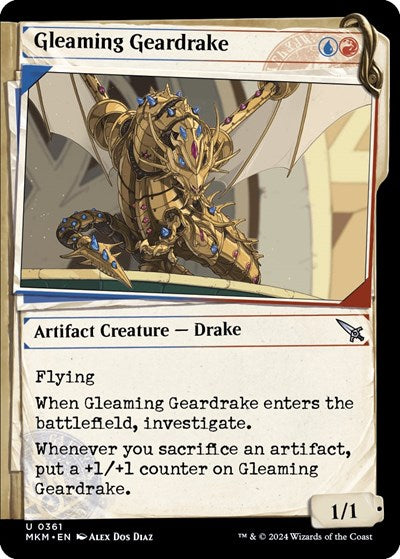 Gleaming Geardrake (Showcase) (Murders at Karlov Manor) Light Play Foil