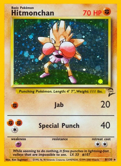 Hitmonchan (Base Set 2) Light Play Holofoil