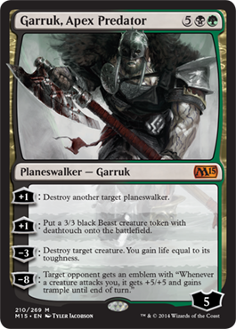 Garruk, Apex Predator (Magic 2015 Core Set) Light Play