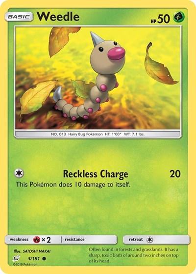 Weedle (3) (SM - Team Up) Damaged / Poor