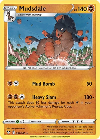 Mudsdale (SWSH04: Vivid Voltage) Light Play