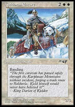 Kjeldoran Escort (Red Blanketed Dog) (Alliances) Light Play