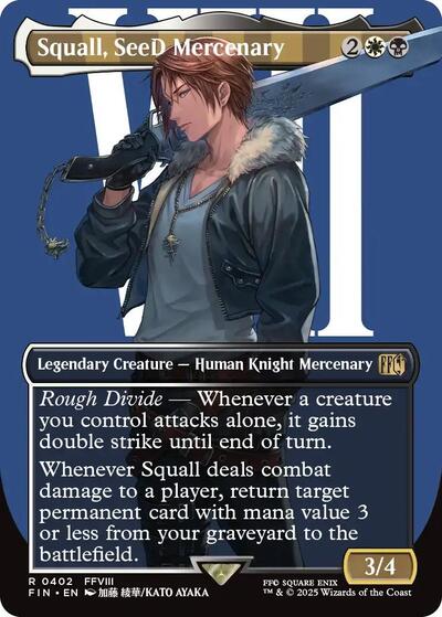 Squall, SeeD Mercenary (Borderless) (Universes Beyond: FINAL FANTASY) Light Play