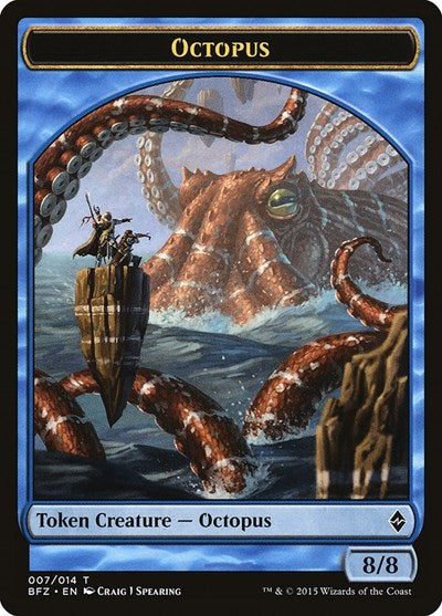 Octopus Token (Battle for Zendikar) Light Play