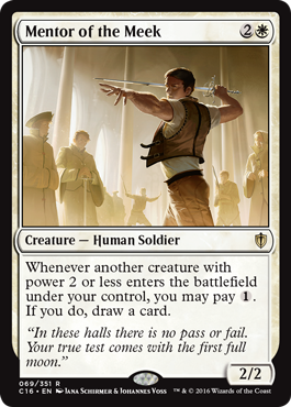 Mentor of the Meek (Commander 2016 Edition) Light Play