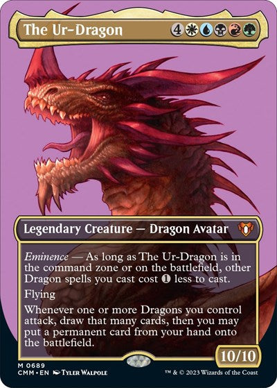 The Ur-Dragon (Borderless) (Commander Masters) Light Play