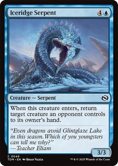 Iceridge Serpent (Tarkir: Dragonstorm) Light Play Foil