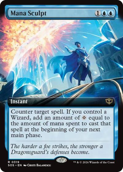 Mana Sculpt (Extended Art) (Secrets of Strixhaven) Light Play Foil