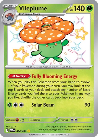 Vileplume (SV: Paldean Fates) Light Play Holofoil