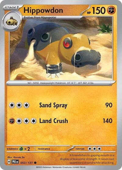 Hippowdon (SV: Prismatic Evolutions) Light Play
