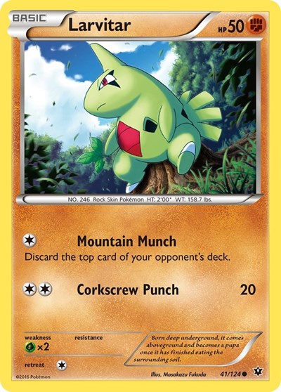 Larvitar (41) (XY - Fates Collide) Damaged / Poor