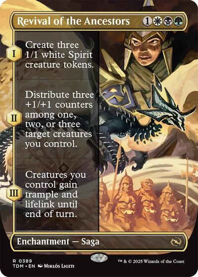 Revival of the Ancestors (Borderless) (Tarkir: Dragonstorm) Light Play