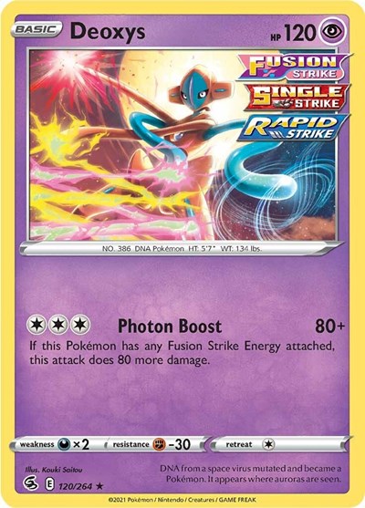 Deoxys (SWSH08: Fusion Strike) Light Play Foil