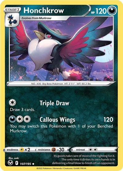 Honchkrow (SWSH12: Silver Tempest) Light Play