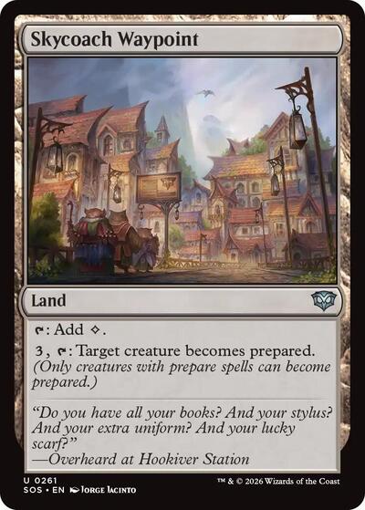 Skycoach Waypoint (Secrets of Strixhaven) Light Play Foil