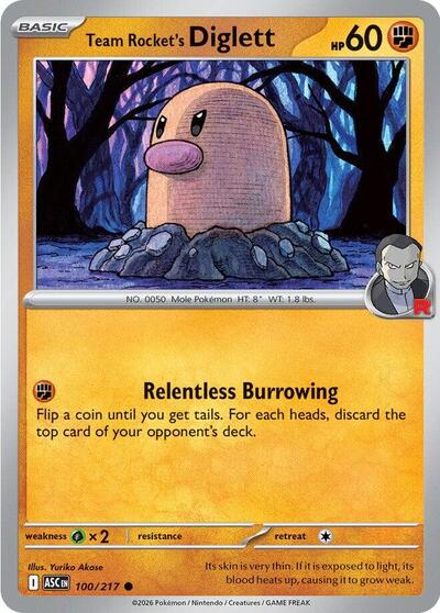 Team Rocket's Diglett (ME: Ascended Heroes) Light Play