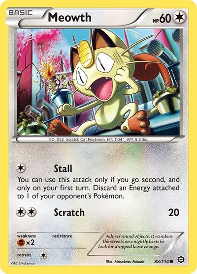 Meowth (XY - Steam Siege) Light Play