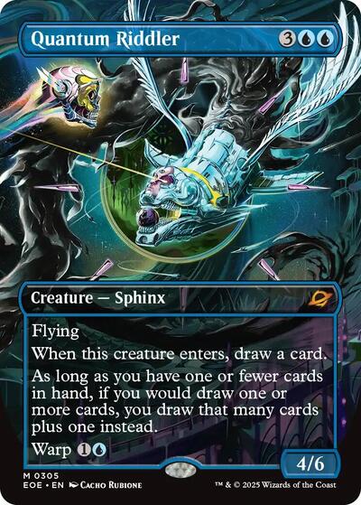 Quantum Riddler (Borderless) (Edge of Eternities) Near Mint Foil