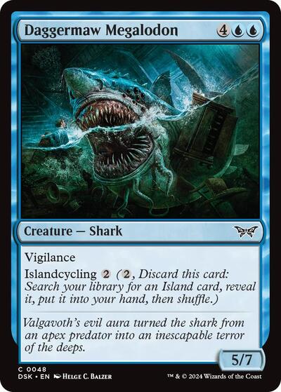 Daggermaw Megalodon (Duskmourn: House of Horror) Light Play